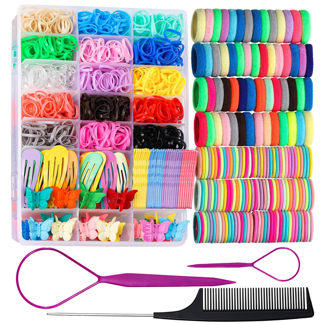 Colourful Elastic Hairbands and Accessories Set-State of Style