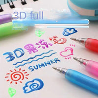 Colourful Gel Pen Set for Creative 3D Designs - 3D Art Pen Set-State of Style