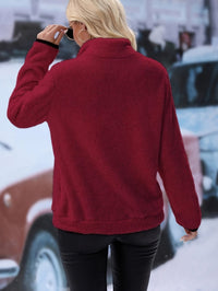 Colourful Half-Zip Sweatshirt - Vera-White-S-State of Style