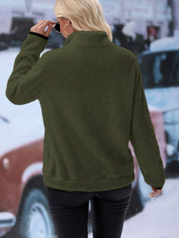 Colourful Half-Zip Sweatshirt - Vera-White-S-State of Style