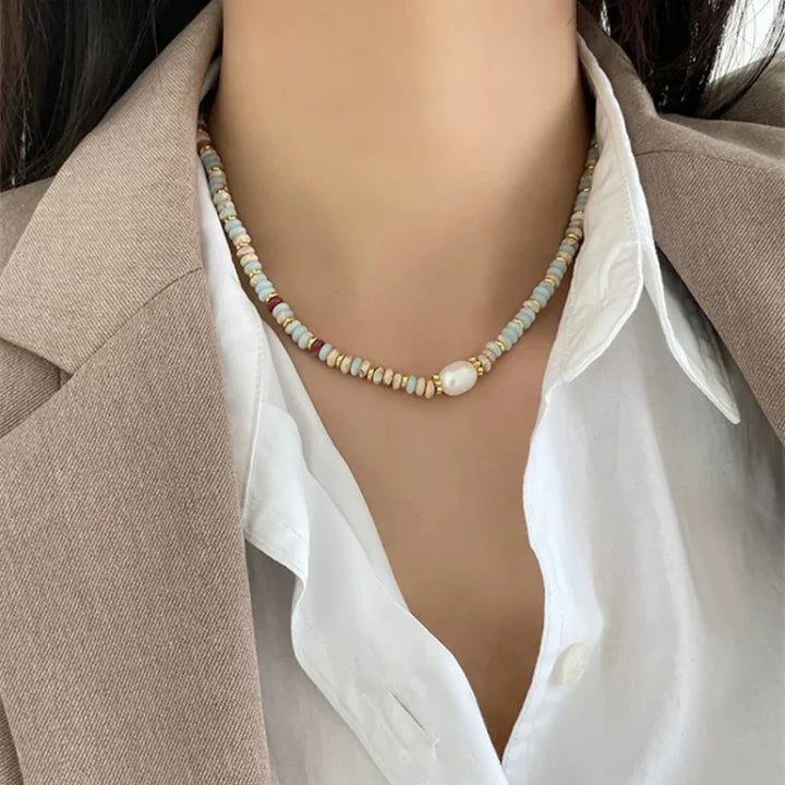 Colourful Natural Stone Jewellery Set – Elena-Necklace-State of Style