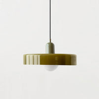 Colourful Pendant Lamp in Bauhaus Style - StiloGlas-Red-Green-25 x 18 cm-State of Style