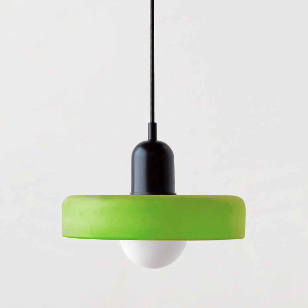 Colourful Pendant Lamp in Bauhaus Style - StiloGlas-Red-Green-25 x 18 cm-State of Style