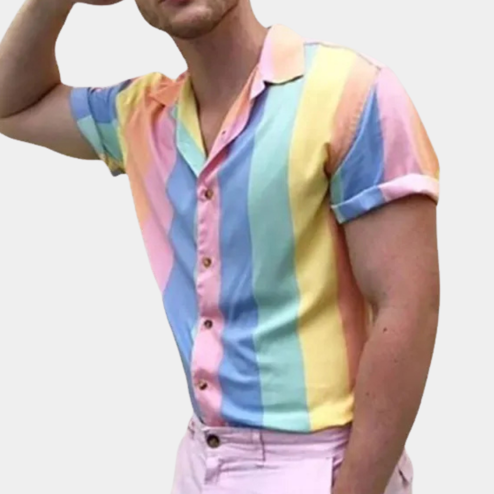 Colourful Striped Shirt for Men - Lorenzo-S-State of Style