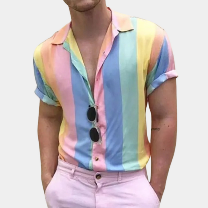 Colourful Striped Shirt for Men - Lorenzo-S-State of Style
