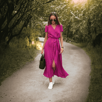 Colourful Summer Dress - Luna-Purple-S-State of Style