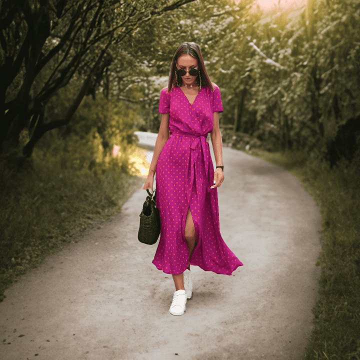 Colourful Summer Dress - Luna-Purple-S-State of Style
