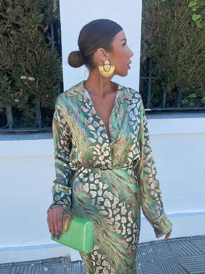 Colourful Summer Set with Luxury Pattern - Elena-Green-S-State of Style