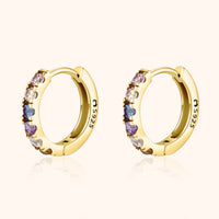 Colourful Zirconia Earrings - Aureline-Gold-State of Style