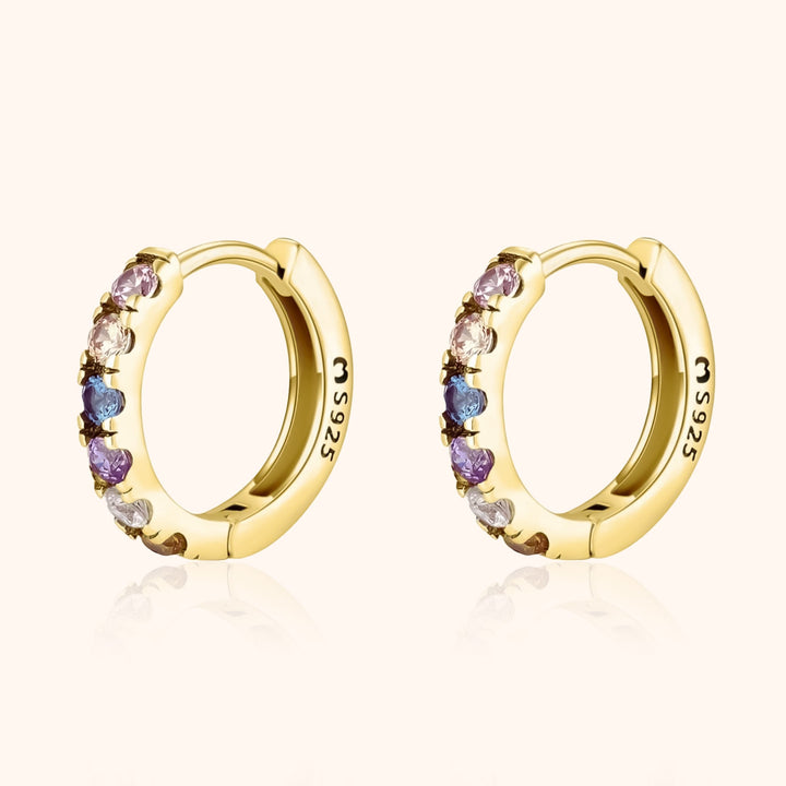 Colourful Zirconia Earrings - Aureline-Gold-State of Style