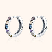 Colourful Zirconia Earrings - Aureline-Silver-State of Style