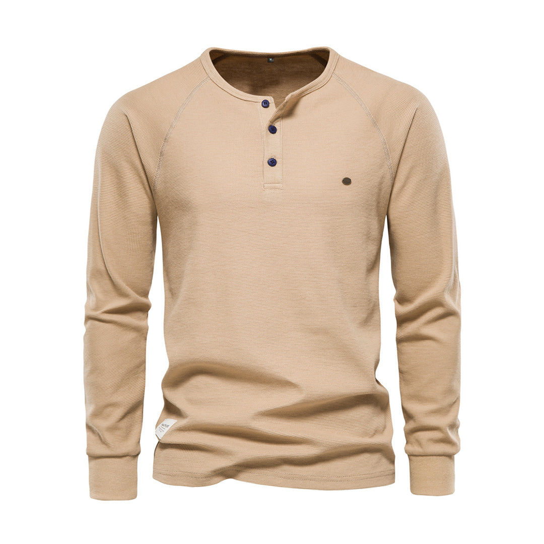Comfortabele Heren Sweater - Arvid-Khaki-S-State of Style