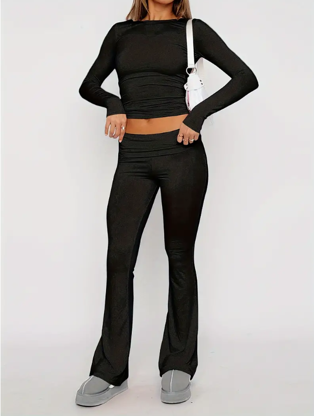 Comfortable 2-Piece Flare Set – Nova-Black-XS-State of Style