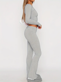 Comfortable 2-Piece Flare Set – Nova-Grey-XS-State of Style