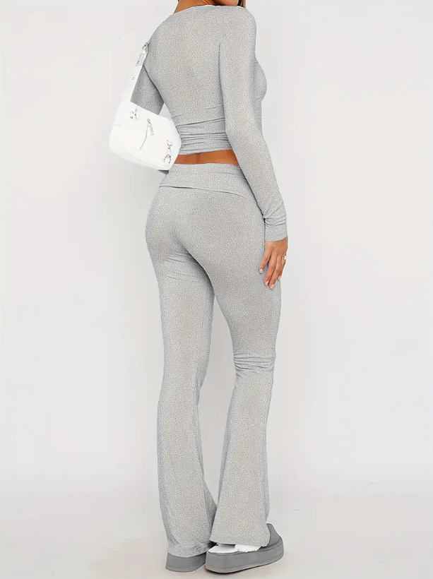 Comfortable 2-Piece Flare Set – Nova-Grey-XS-State of Style