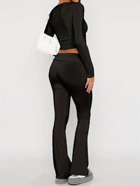 Comfortable 2-Piece Flare Set – Nova-Grey-XS-State of Style