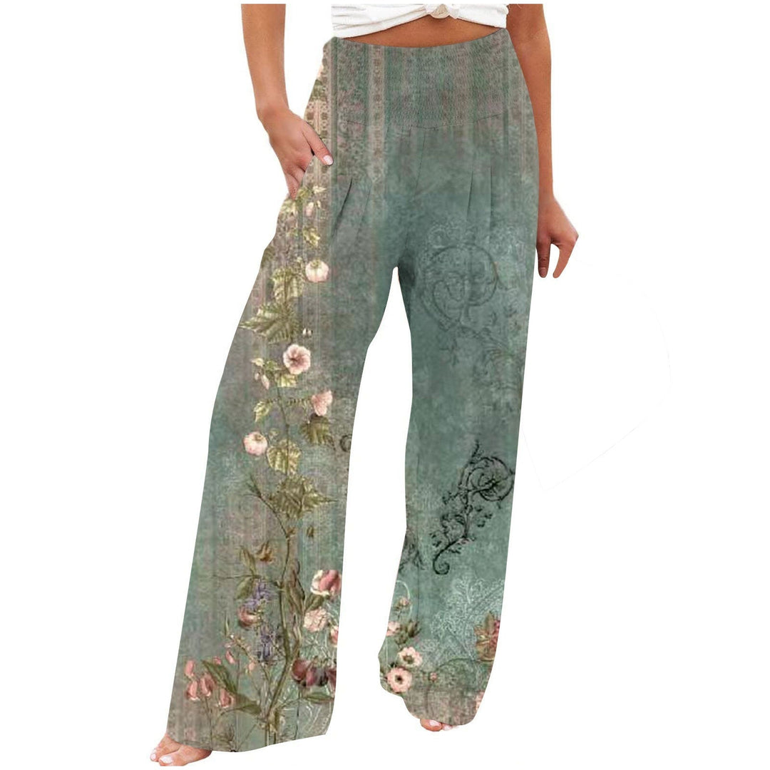 Comfortable and Stylish Flared Women's Pants - Lotte-Green-S-State of Style