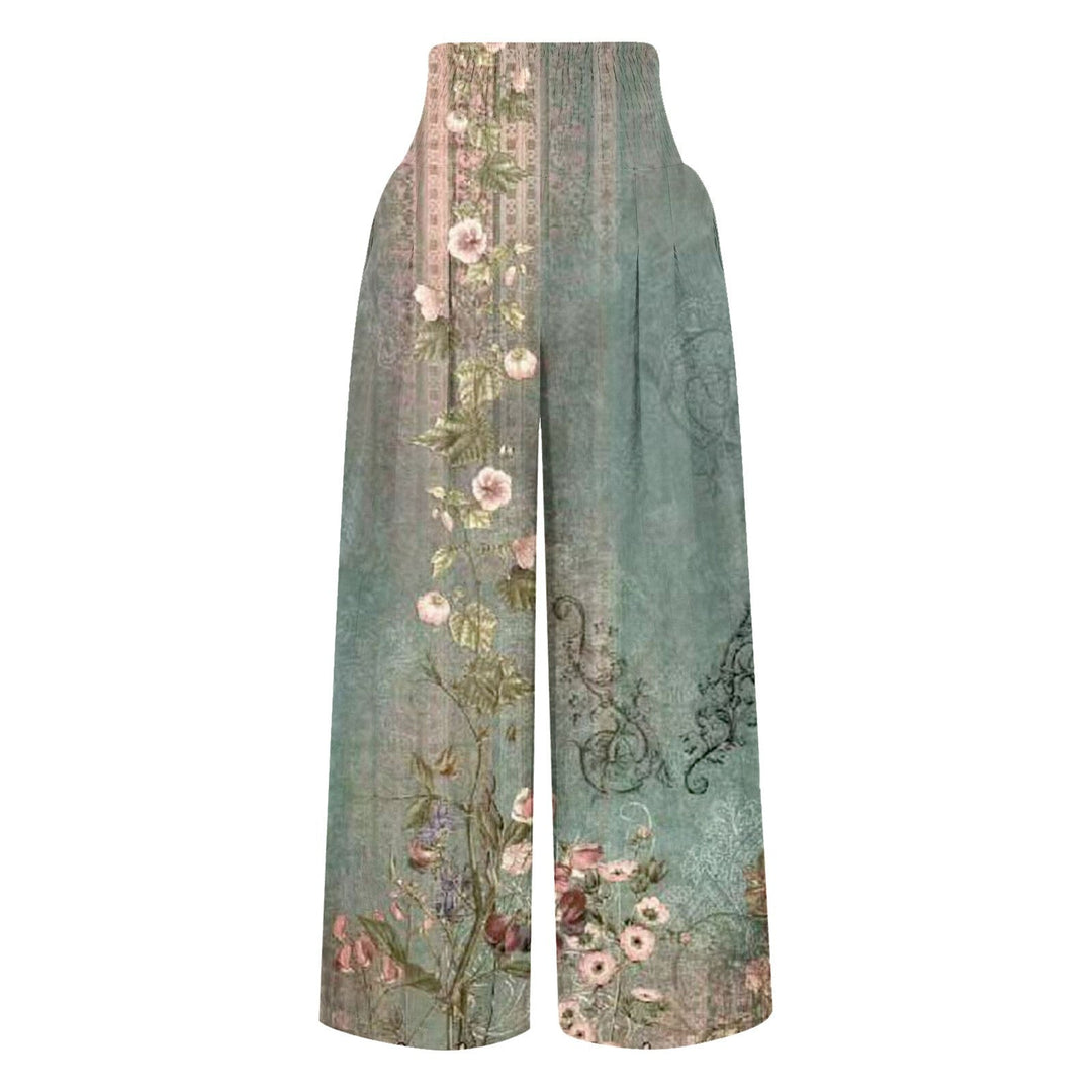 Comfortable and Stylish Flared Women's Trousers - Lotte-Green-S-State of Style