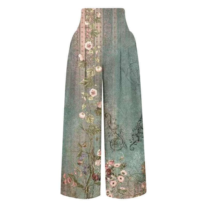 Comfortable and Stylish Flared Women's Trousers - Lotte-Green-S-State of Style