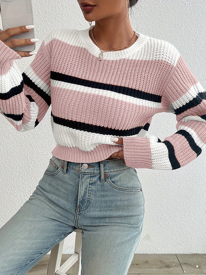 Comfortable and Stylish Knitted Jumper - Sienna-Blue-S-State of Style