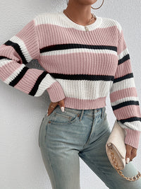 Comfortable and Stylish Knitted Jumper - Sienna-Pink-S-State of Style