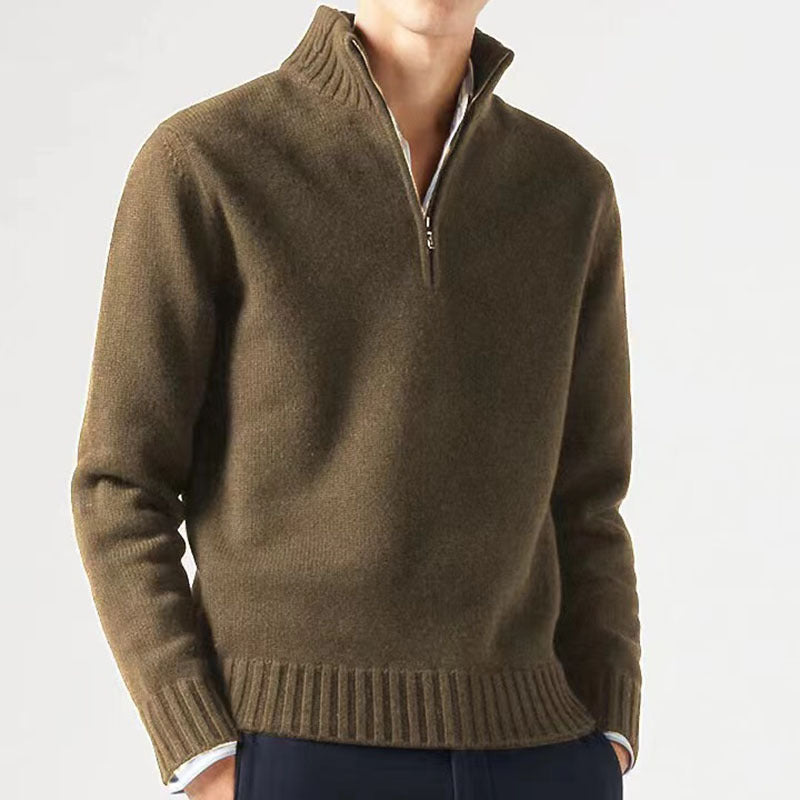 Comfortable and Stylish Men's Sweater - Mason-Dark Brown-M-State of Style