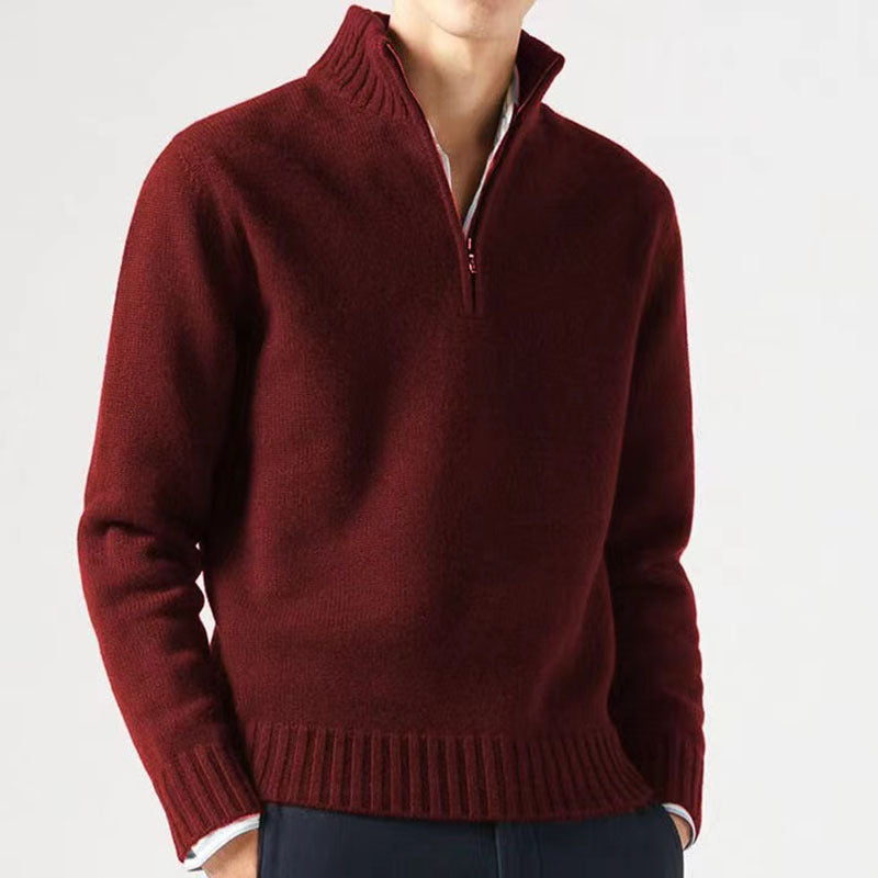 Comfortable and Stylish Men's Sweater - Mason-Dark Red-M-State of Style
