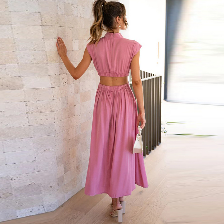 Comfortable and Stylish Stretch Dress - Mira-Green-S-State of Style