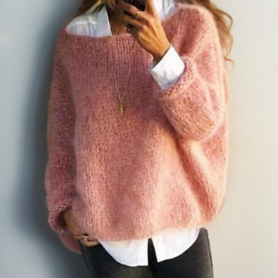 Comfortable and Stylish Sweater for Women - Milena-Light pink-S-State of Style