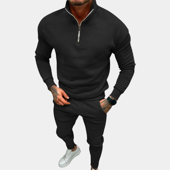 Comfortable and Stylish Tracksuit for Men - Jason-Black-S-State of Style