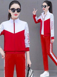 Comfortable and Stylish Tracksuit for Women - Sabine-Red - Red-M-State of Style