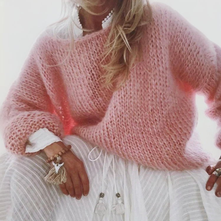 Comfortable and Stylish Women’s Jumper – Milena-Light Pink-S-State of Style