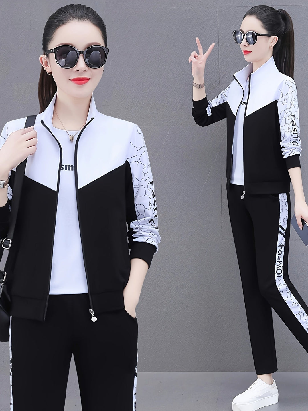 Comfortable and Stylish Women's Tracksuit - Sabine-Black - Black-M-State of Style