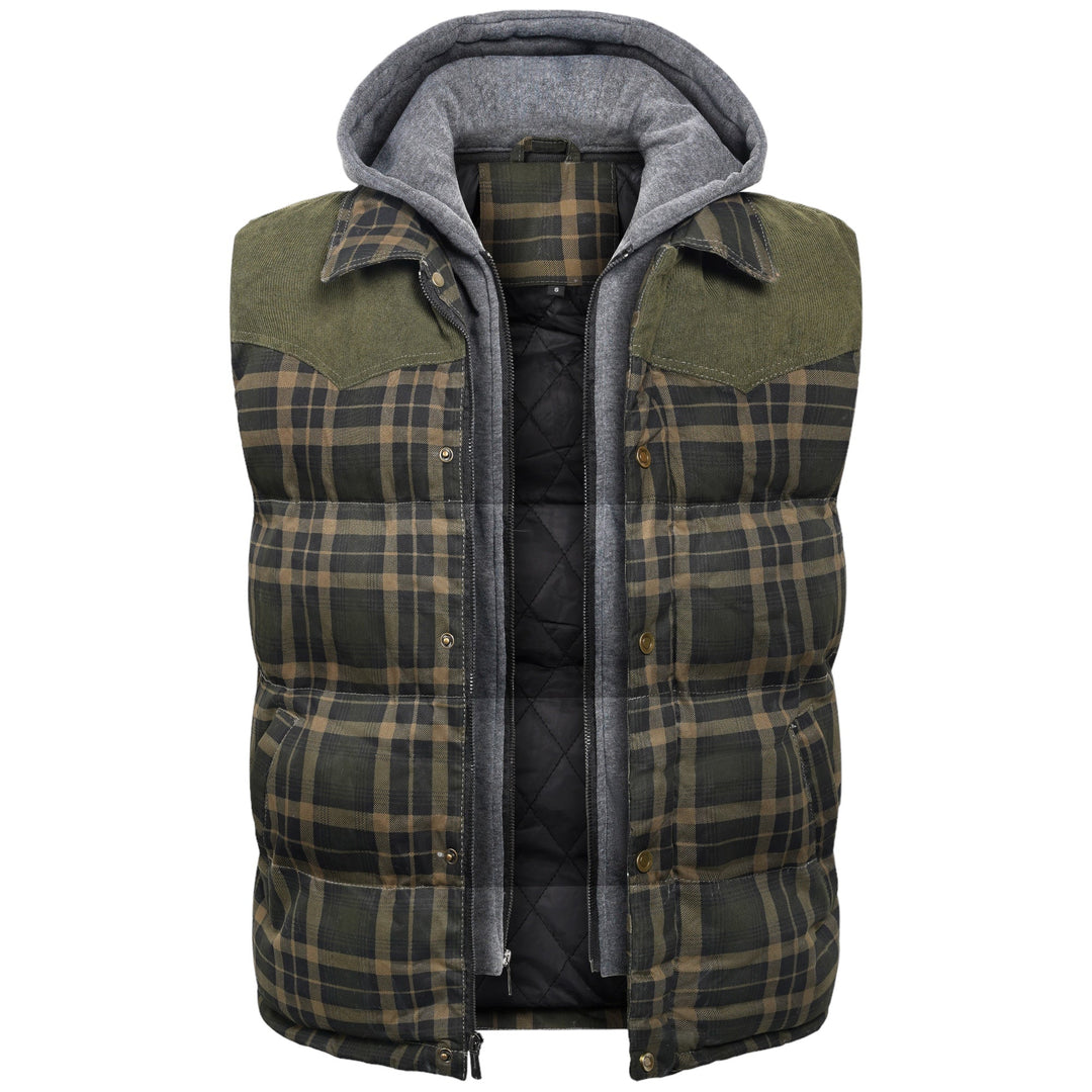 Comfortable and Warm Outdoor Vest - Summit-Dark Olive Green-S-State of Style