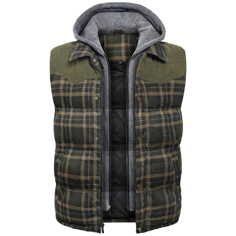 Comfortable and Warm Outdoor Vest - Summit-Dark Olive Green-S-State of Style
