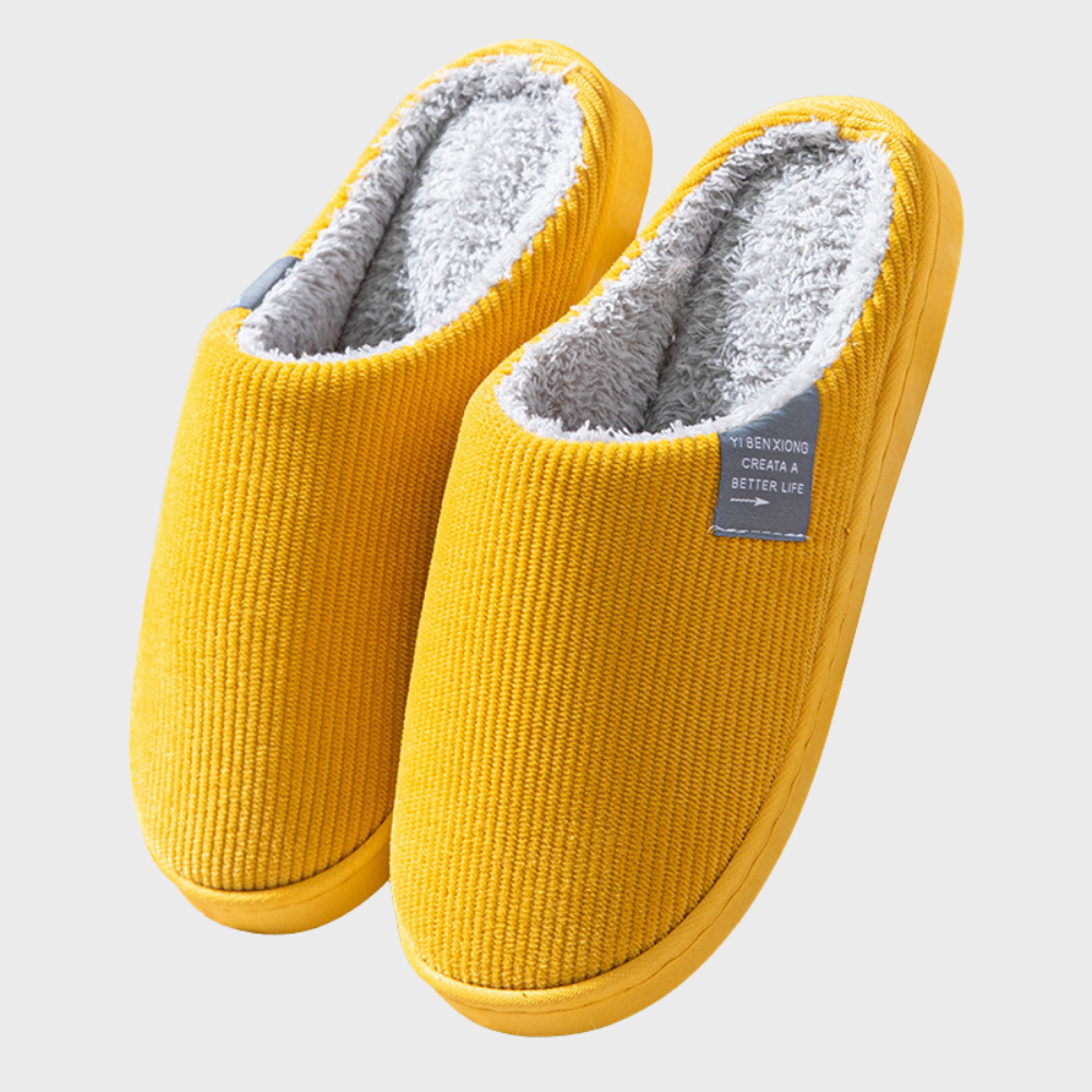 Comfortable and Warm Women's Slippers - Seraphina-Yellow-4.5-State of Style