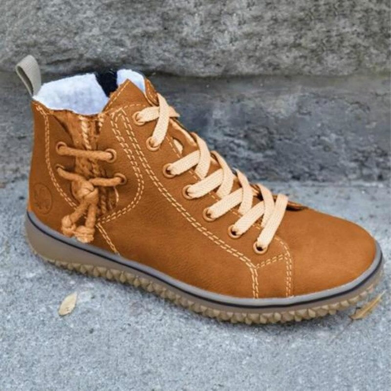 Comfortable Ankle Boots with Support and Style - Luna-Camel Brown-4-State of Style