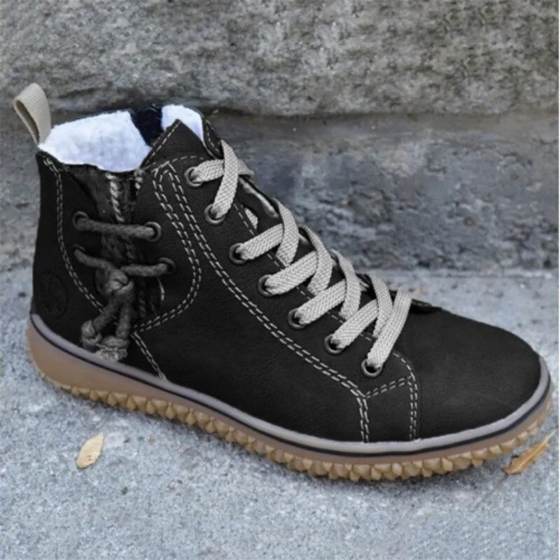 Comfortable Ankle Boots with Support and Style - Luna-Santorini Black-4-State of Style
