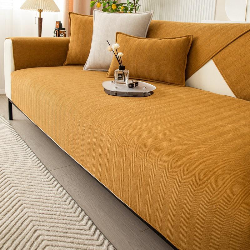 Comfortable Anti-Slip Cover for Your Couch – SnugMat-70x120cm-Orange-State of Style
