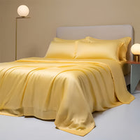 Comfortable Bamboo Duvet Cover - BambooDreams-Yellow-150 cm × 200 cm-State of Style