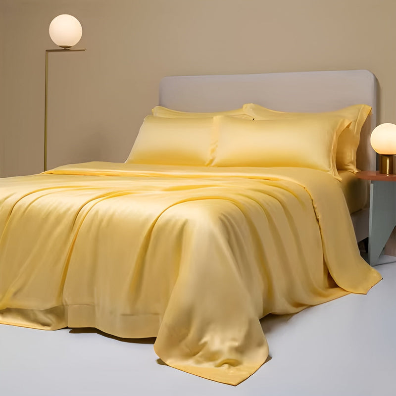 Comfortable Bamboo Duvet Cover - BambooDreams-Yellow-150 cm × 200 cm-State of Style