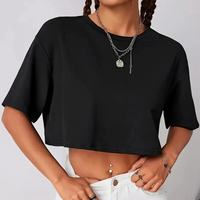 Comfortable Black T-shirt for Women - Livia-XS-State of Style