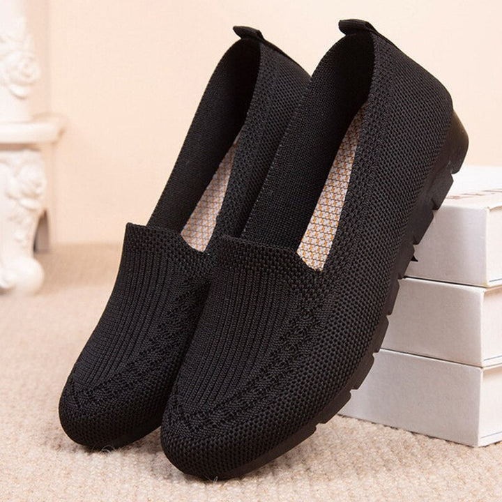 Comfortable & Breathable Women's Slip-On Everyday Shoes with Arch Support – Leona-Black-3-State of Style