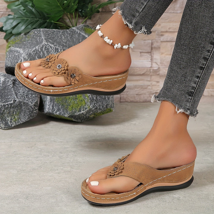 Comfortable Brown Ladies Sandals - Elara-4.5-State of Style