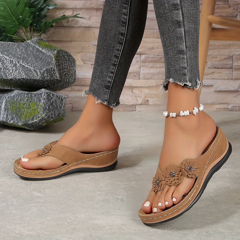 Comfortable Brown Ladies Sandals - Elara-4.5-State of Style