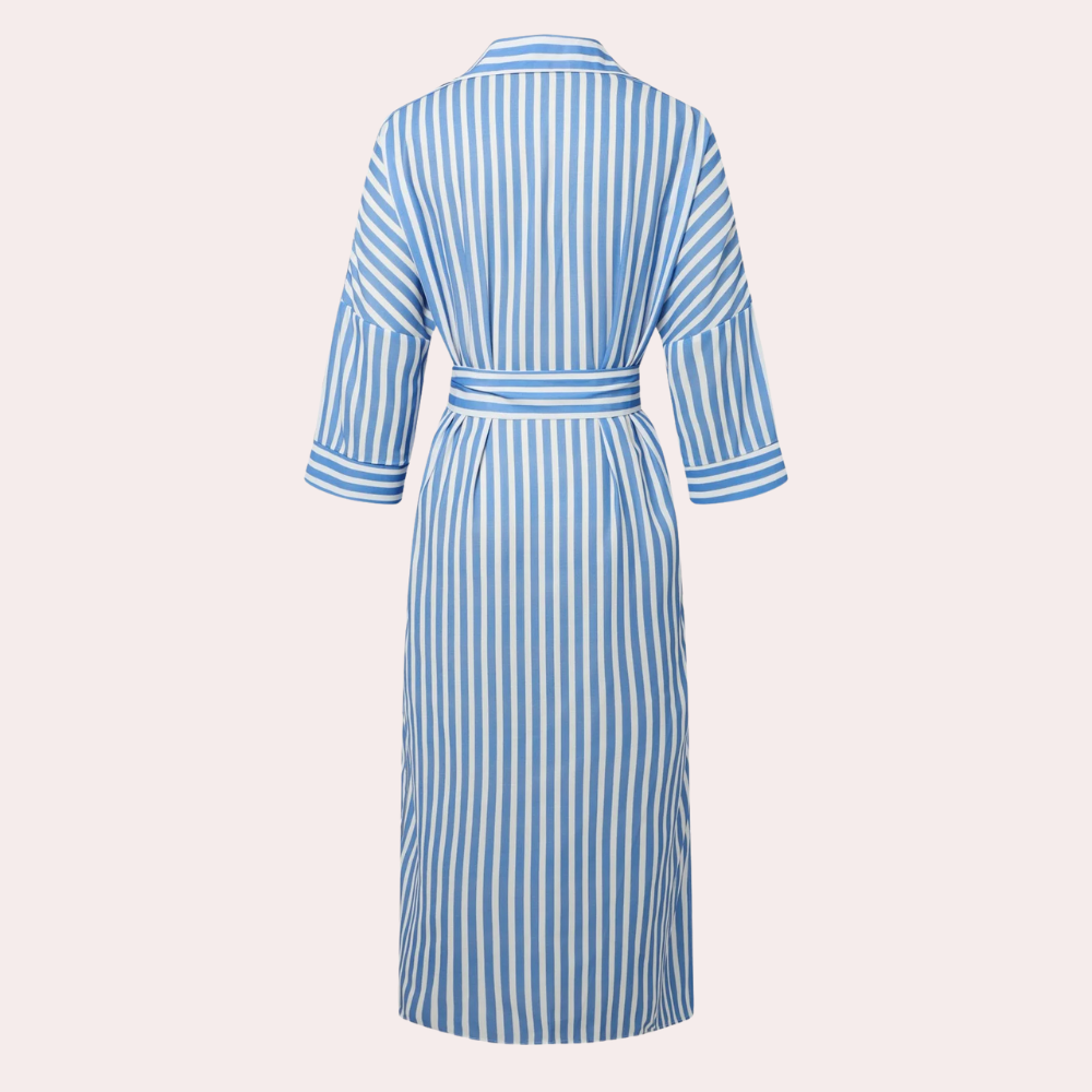 Comfortable Button-Down Dress - Noa-Blue-2XS-State of Style