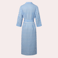 Comfortable Button-Down Dress - Noa-Blue-2XS-State of Style