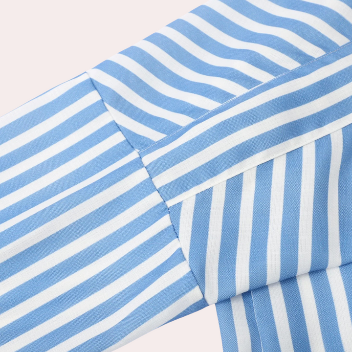 Comfortable Button-Down Dress - Noa-Blue-2XS-State of Style