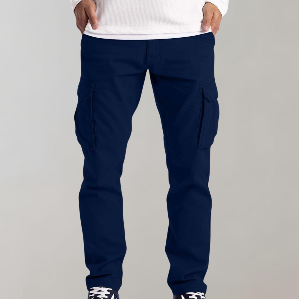 Comfortable Cargo Trousers for Men - Jasper-Blue-XS-State of Style