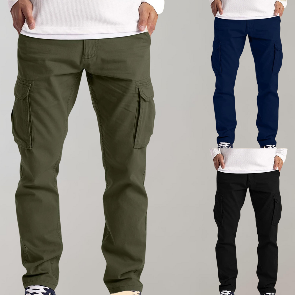 Comfortable Cargo Trousers for Men - Jasper-Green-XS-State of Style